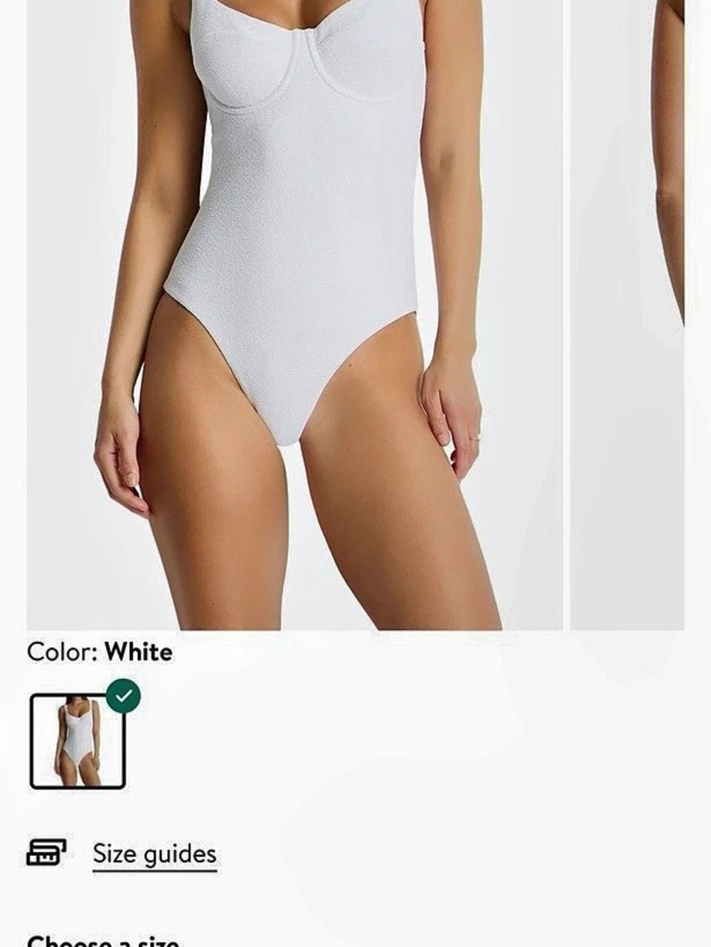 Sea Level Textured Balconette Underwire One-Piece Swimsuit, White